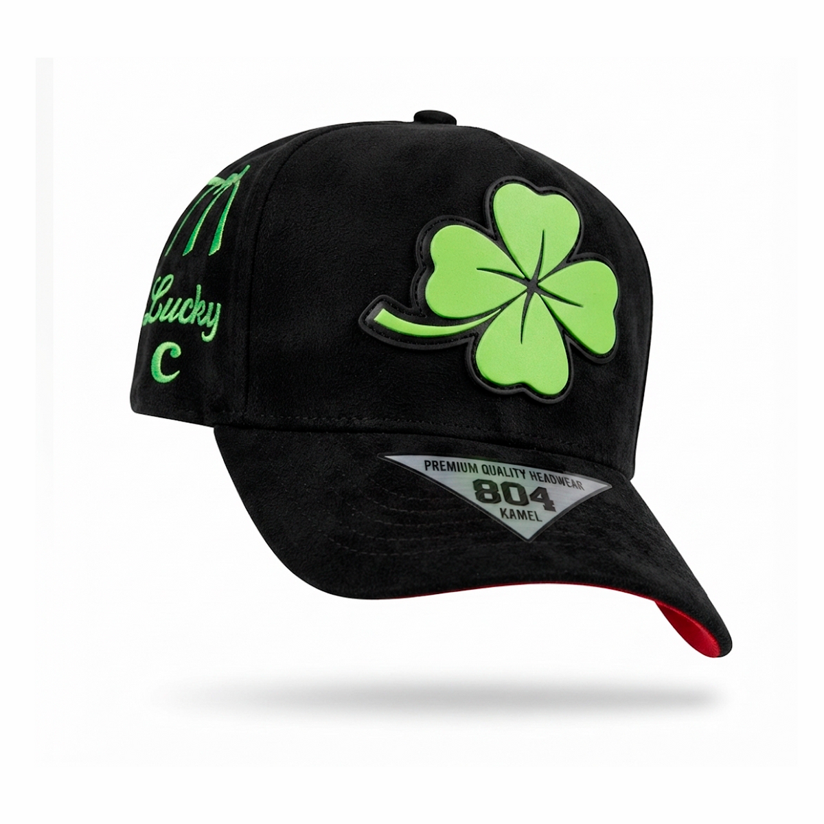 TREBOL PIN VERDE GAMUZA